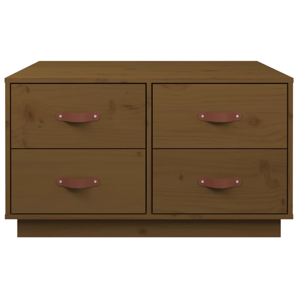 vidaXL Coffee Table Honey Brown 80x80x45 cm Solid Wood Pine