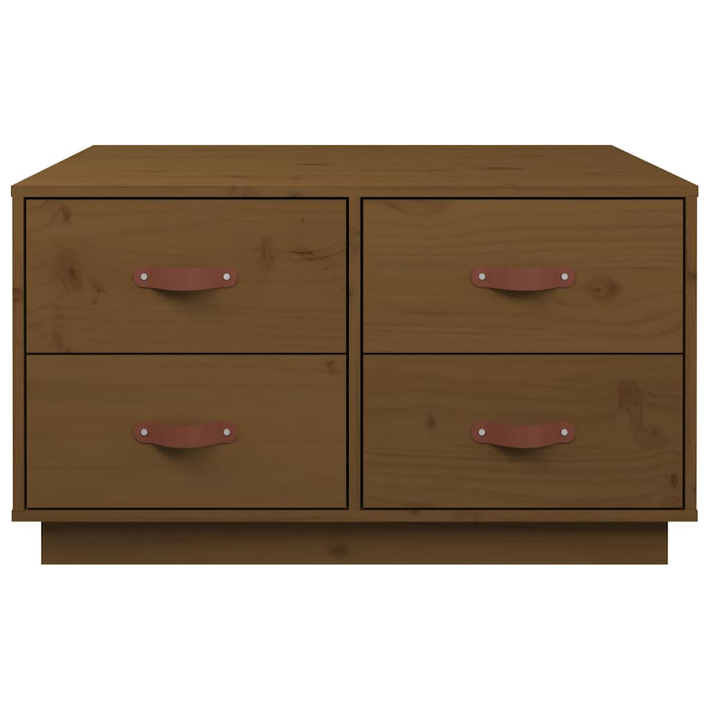 vidaXL Coffee Table Honey Brown 80x80x45 cm Solid Wood Pine
