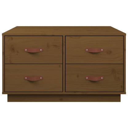 vidaXL Coffee Table Honey Brown 80x80x45 cm Solid Wood Pine