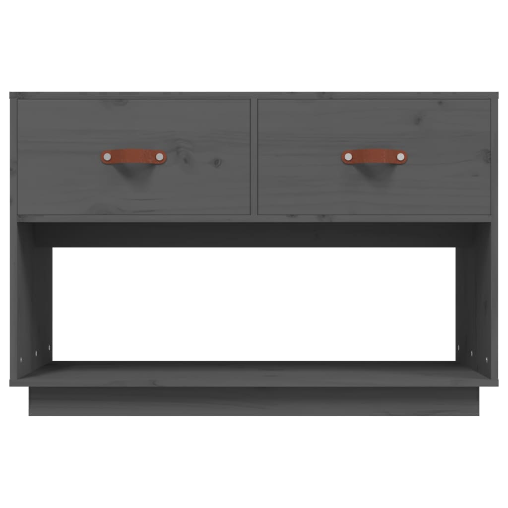 vidaXL TV Cabinet Grey 90x40x60 cm Solid Wood Pine