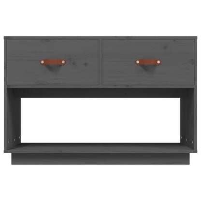 vidaXL TV Cabinet Grey 90x40x60 cm Solid Wood Pine