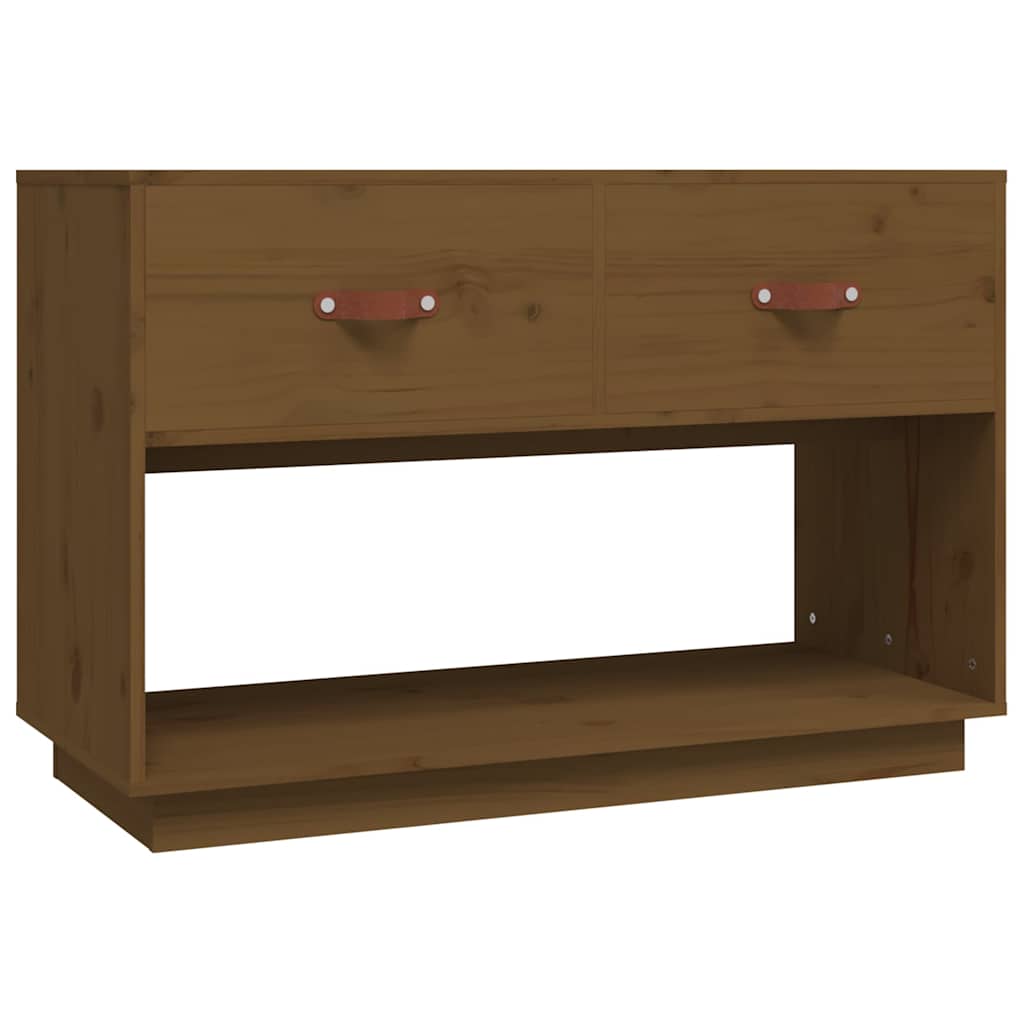 vidaXL TV Cabinet Honey Brown 90x40x60 cm Solid Wood Pine