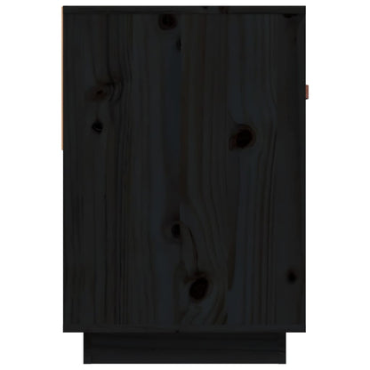vidaXL TV Cabinet Black 90x40x60 cm Solid Wood Pine