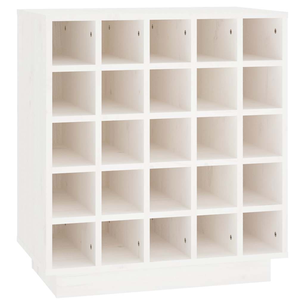vidaXL Wine Cabinet White 55.5x34x61 cm Solid Wood Pine