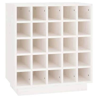 vidaXL Wine Cabinet White 55.5x34x61 cm Solid Wood Pine