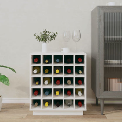 vidaXL Wine Cabinet White 55.5x34x61 cm Solid Wood Pine