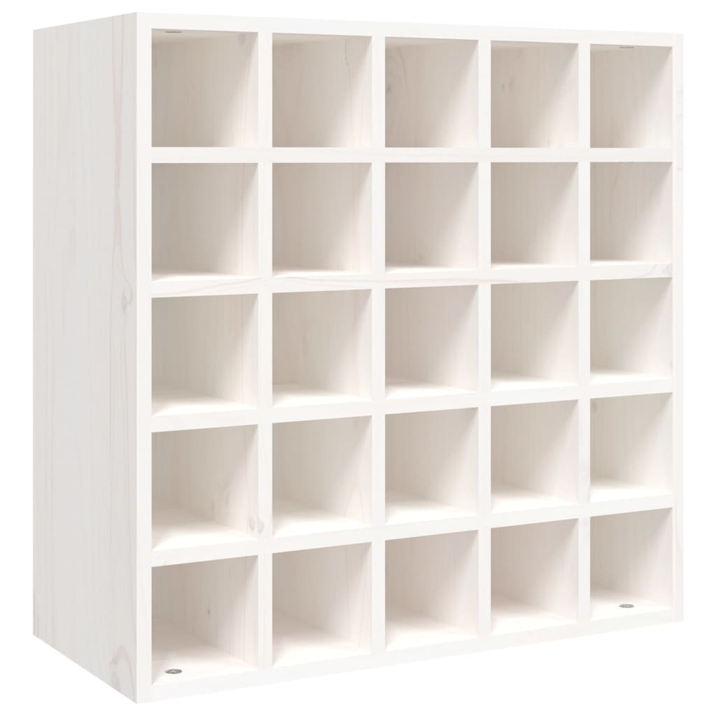 vidaXL Wine Cabinet White 56x25x56 cm Solid Wood Pine