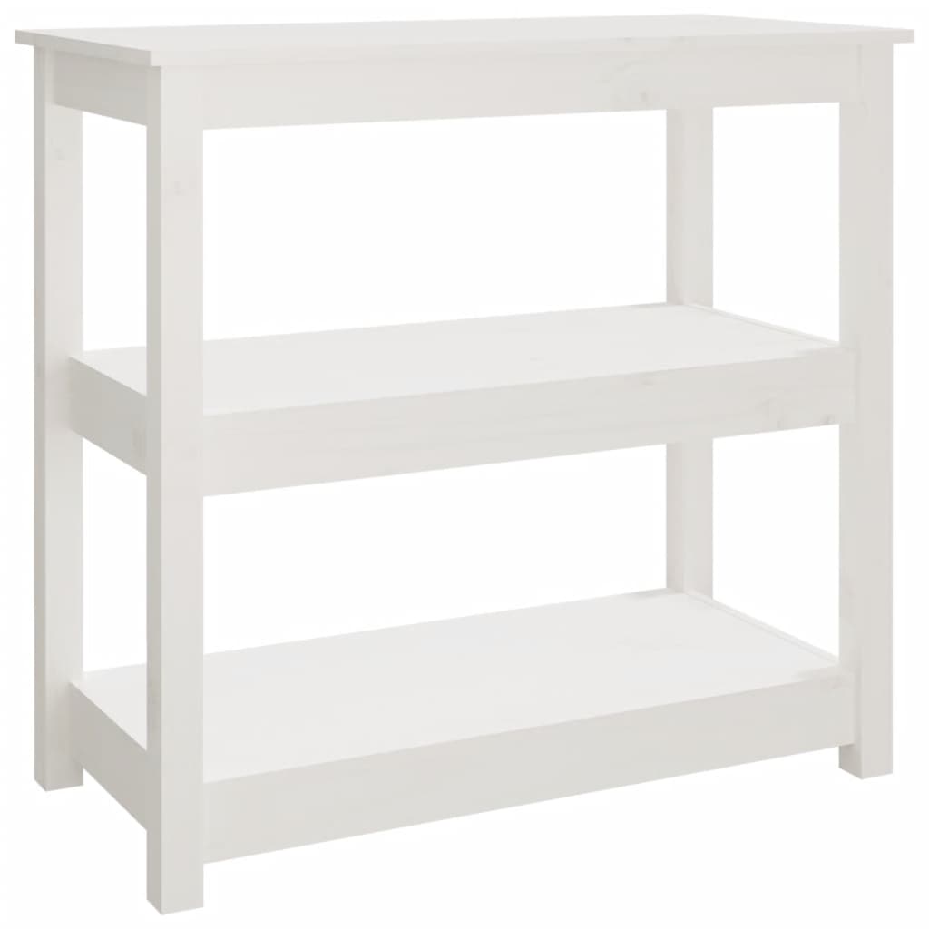vidaXL Console Table White 80x40x74 cm Solid Wood Pine
