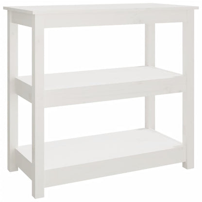 vidaXL Console Table White 80x40x74 cm Solid Wood Pine