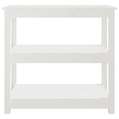 vidaXL Console Table White 80x40x74 cm Solid Wood Pine