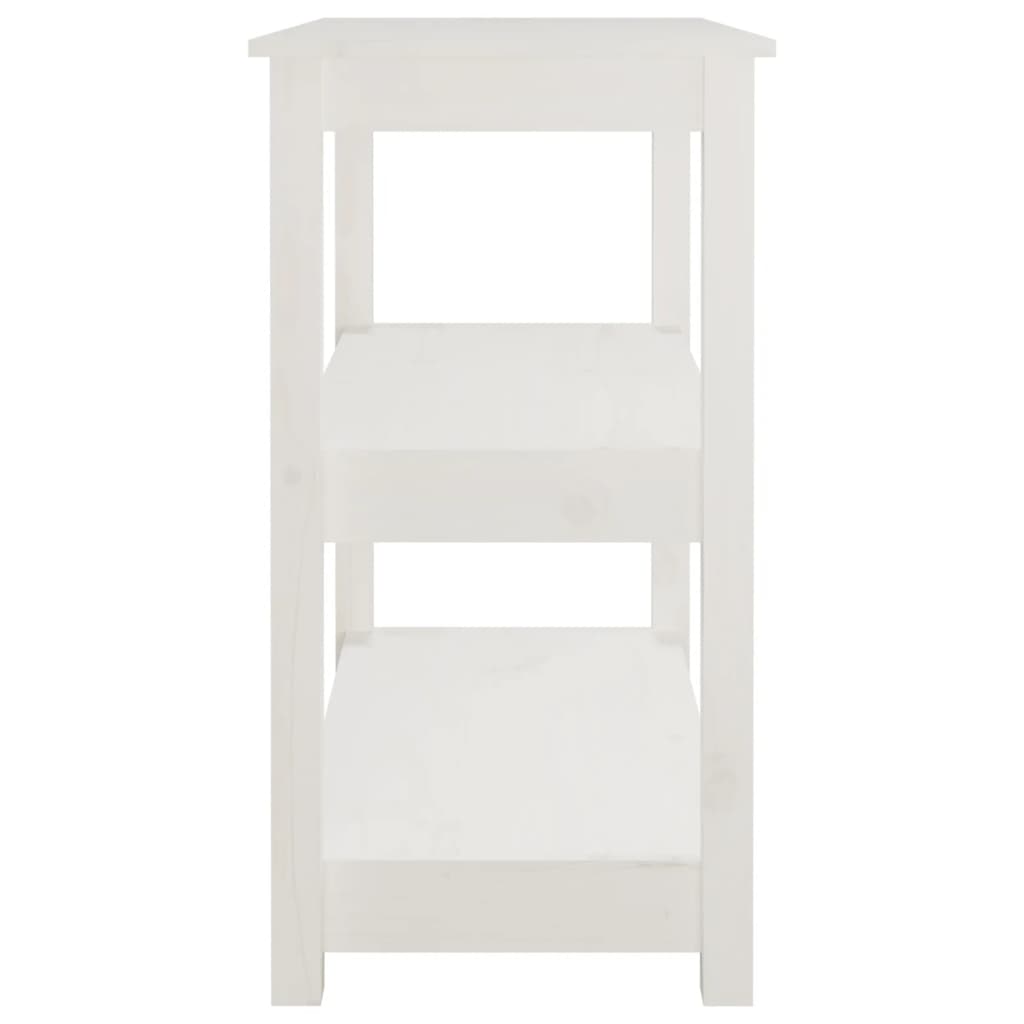 vidaXL Console Table White 80x40x74 cm Solid Wood Pine