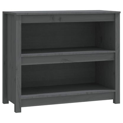 vidaXL Book Cabinet Grey 80x35x68 cm Solid Wood Pine