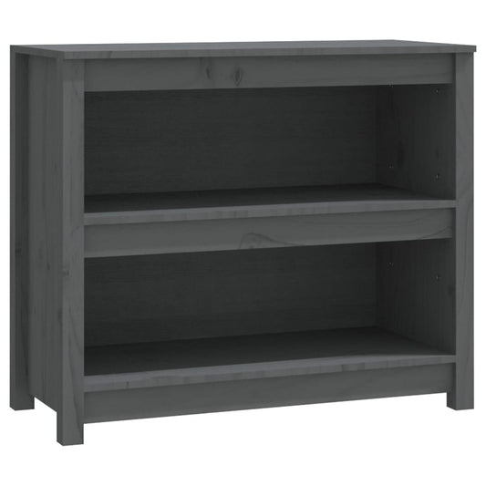 vidaXL Book Cabinet Grey 80x35x68 cm Solid Wood Pine