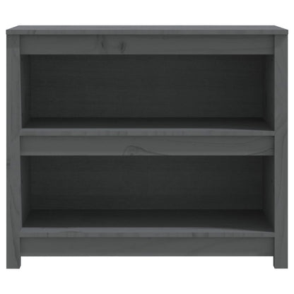 vidaXL Book Cabinet Grey 80x35x68 cm Solid Wood Pine
