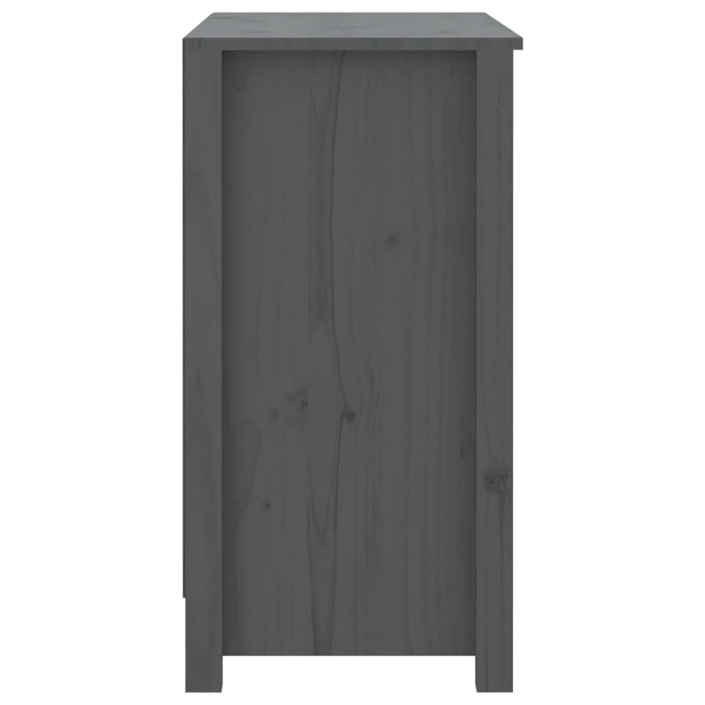 vidaXL Book Cabinet Grey 80x35x68 cm Solid Wood Pine