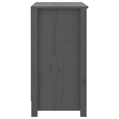 vidaXL Book Cabinet Grey 80x35x68 cm Solid Wood Pine