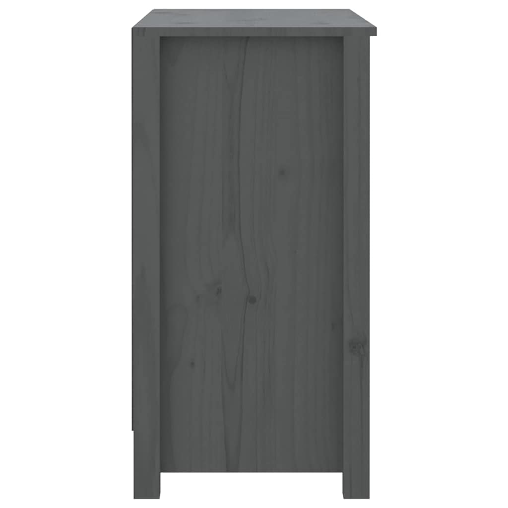 vidaXL Book Cabinet Grey 80x35x68 cm Solid Wood Pine