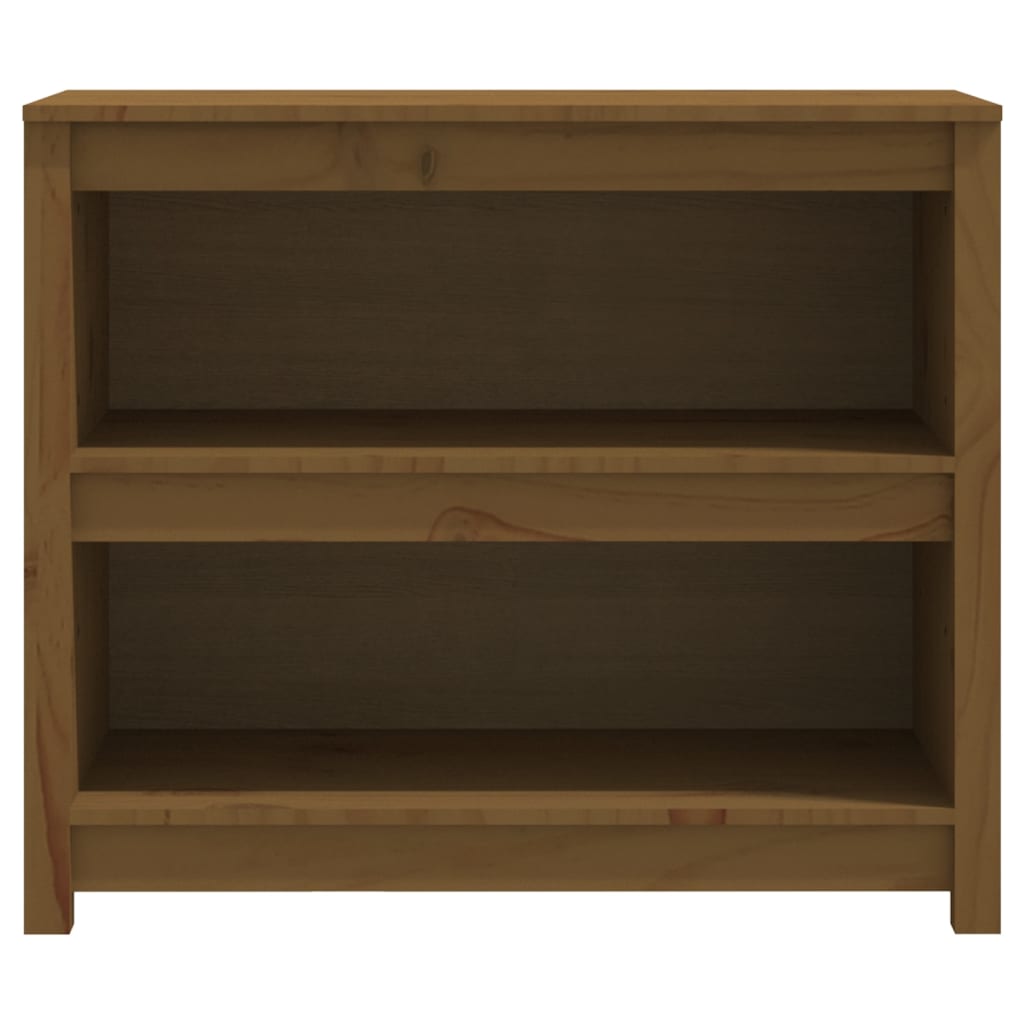 vidaXL Book Cabinet Honey Brown 80x35x68 cm Solid Wood Pine