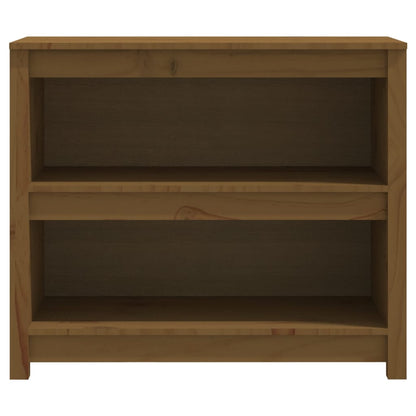 vidaXL Book Cabinet Honey Brown 80x35x68 cm Solid Wood Pine