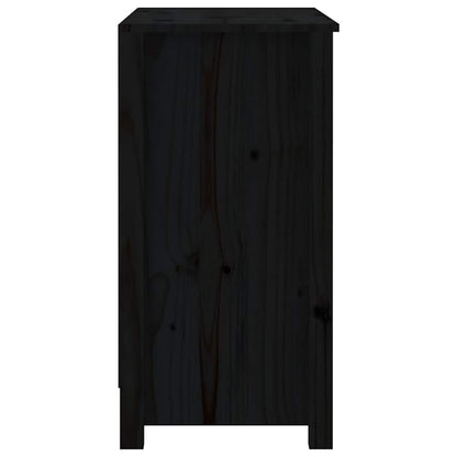 vidaXL Book Cabinet Black 80x35x68 cm Solid Wood Pine