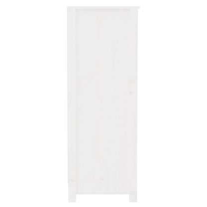vidaXL Book Cabinet White 80x35x97 cm Solid Wood Pine