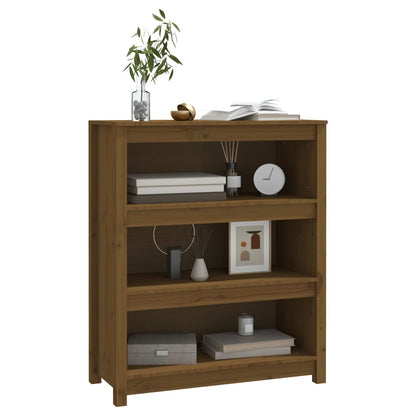 vidaXL Book Cabinet Honey Brown 80x35x97 cm Solid Wood Pine