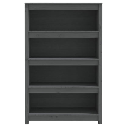 vidaXL Book Cabinet Grey 80x35x126 cm Solid Wood Pine