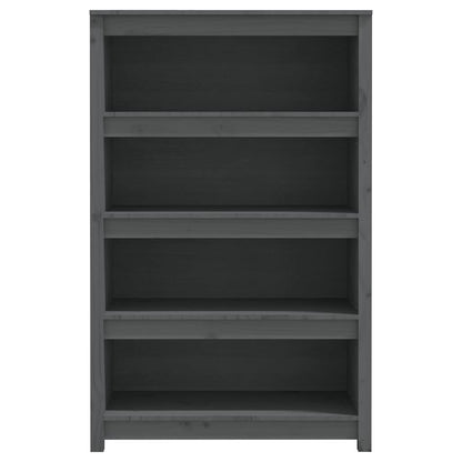vidaXL Book Cabinet Grey 80x35x126 cm Solid Wood Pine