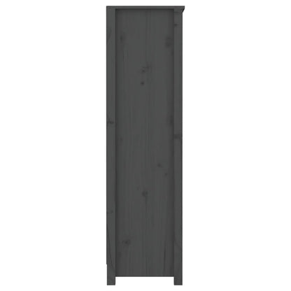 vidaXL Book Cabinet Grey 80x35x126 cm Solid Wood Pine