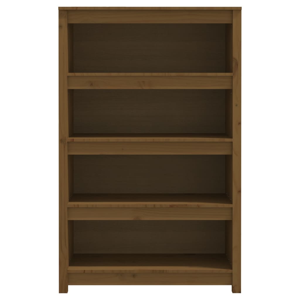 vidaXL Book Cabinet Honey Brown 80x35x126 cm Solid Wood Pine