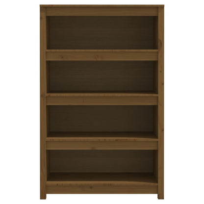 vidaXL Book Cabinet Honey Brown 80x35x126 cm Solid Wood Pine