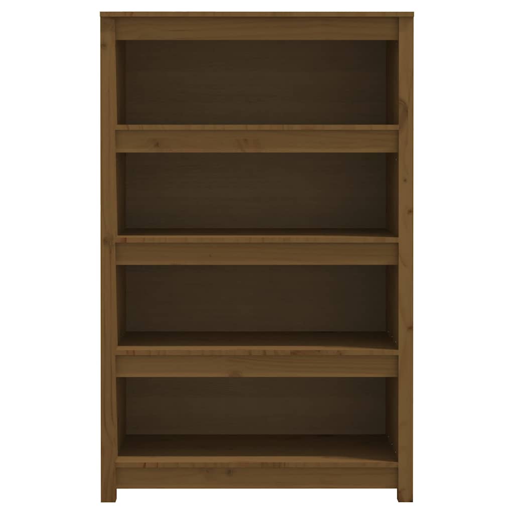 vidaXL Book Cabinet Honey Brown 80x35x126 cm Solid Wood Pine