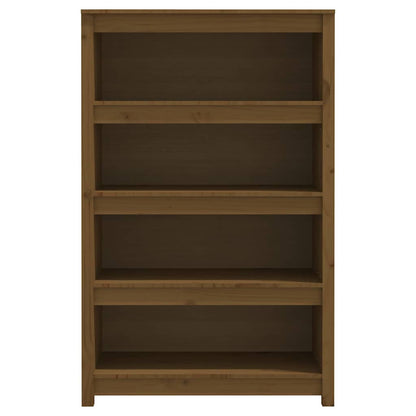 vidaXL Book Cabinet Honey Brown 80x35x126 cm Solid Wood Pine