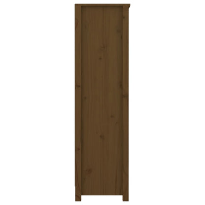 vidaXL Book Cabinet Honey Brown 80x35x126 cm Solid Wood Pine