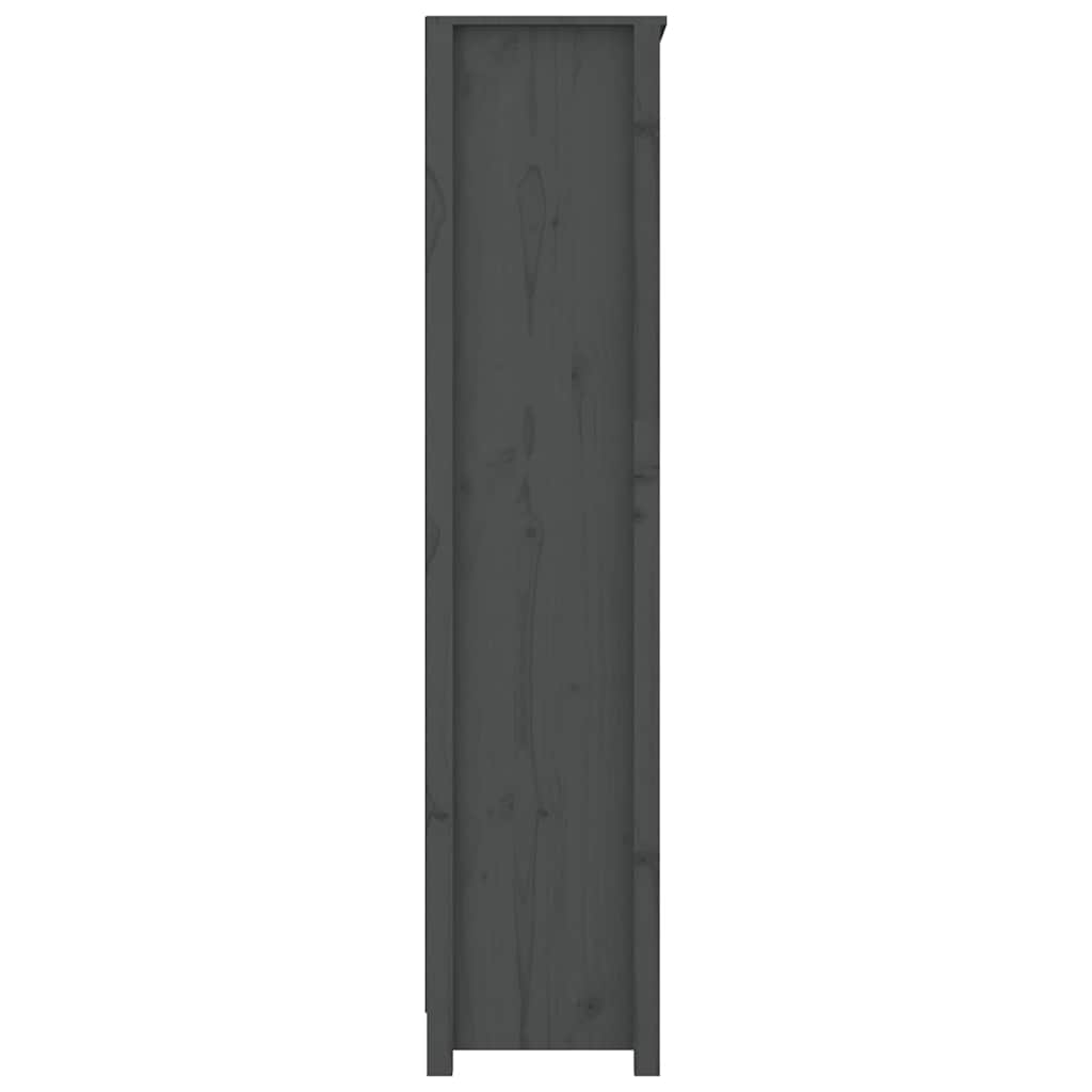 vidaXL Book Cabinet Grey 80x35x154 cm Solid Wood Pine