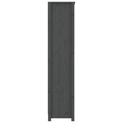 vidaXL Book Cabinet Grey 80x35x154 cm Solid Wood Pine
