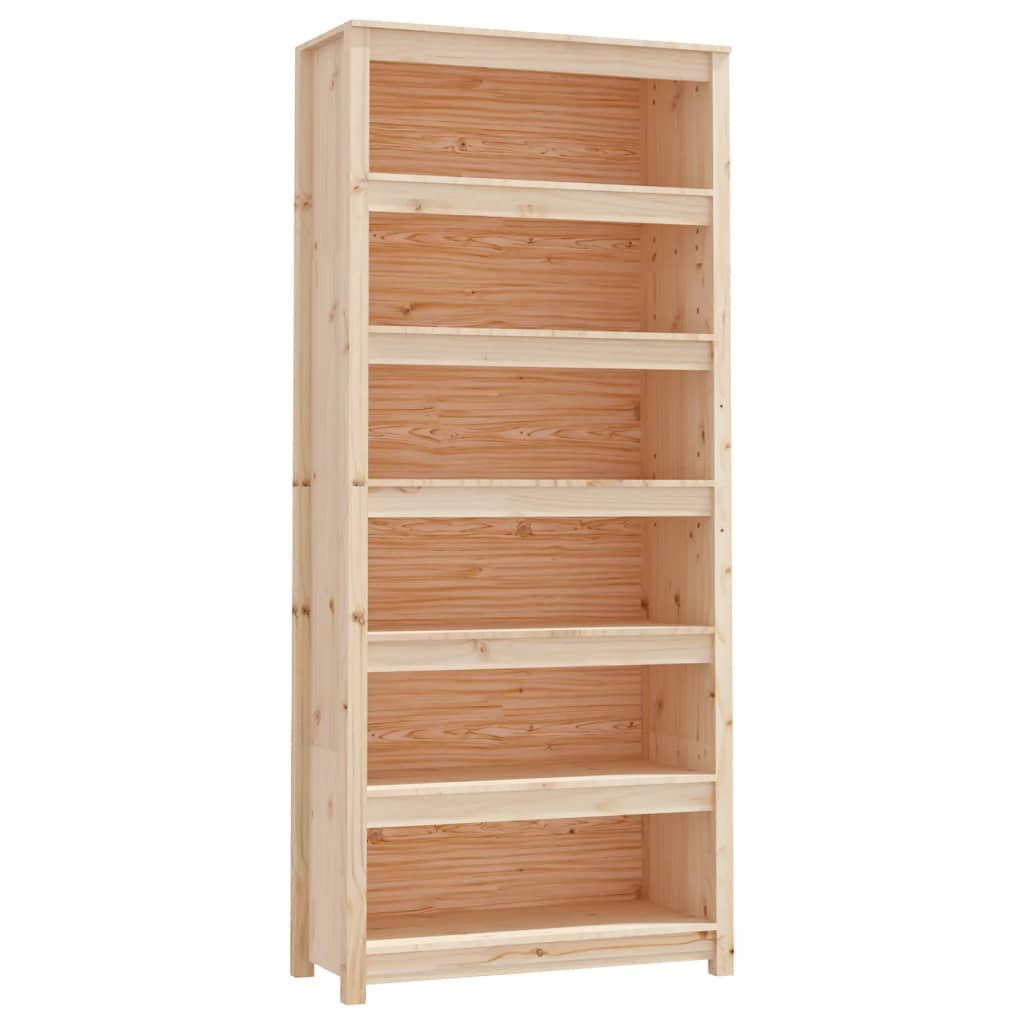vidaXL Book Cabinet 80x35x183 cm Solid Wood Pine