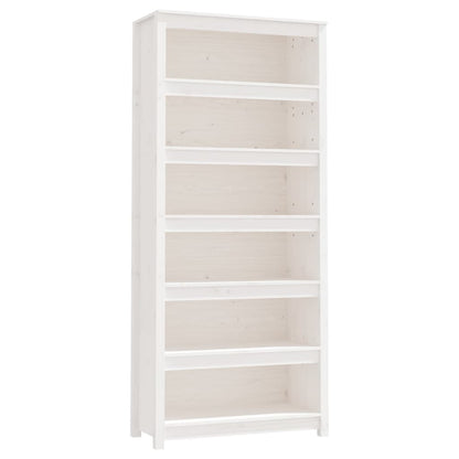 vidaXL Book Cabinet White 80x35x183 cm Solid Wood Pine