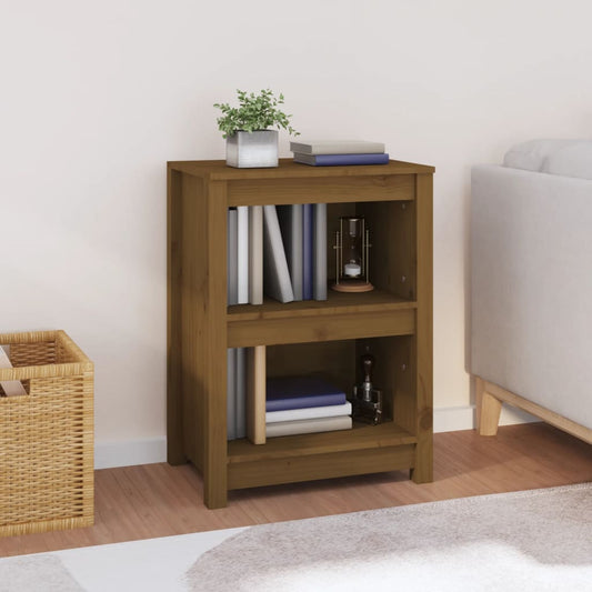 vidaXL Book Cabinet Honey Brown 50x35x68 cm Solid Wood Pine