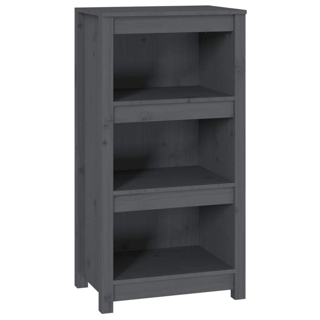 vidaXL Book Cabinet Grey 50x35x97 cm Solid Wood Pine