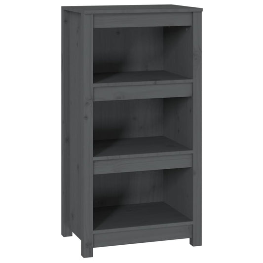 vidaXL Book Cabinet Grey 50x35x97 cm Solid Wood Pine