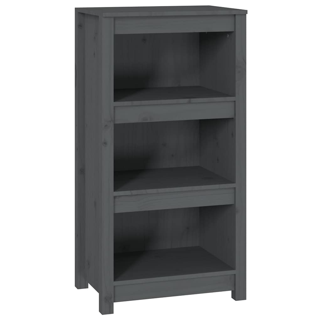 vidaXL Book Cabinet Grey 50x35x97 cm Solid Wood Pine