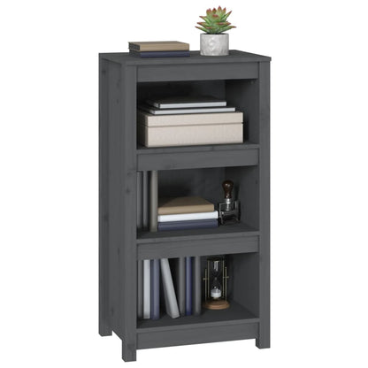 vidaXL Book Cabinet Grey 50x35x97 cm Solid Wood Pine