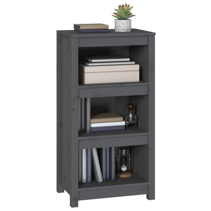 vidaXL Book Cabinet Grey 50x35x97 cm Solid Wood Pine