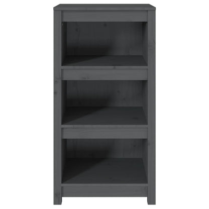vidaXL Book Cabinet Grey 50x35x97 cm Solid Wood Pine