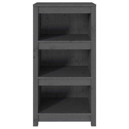 vidaXL Book Cabinet Grey 50x35x97 cm Solid Wood Pine