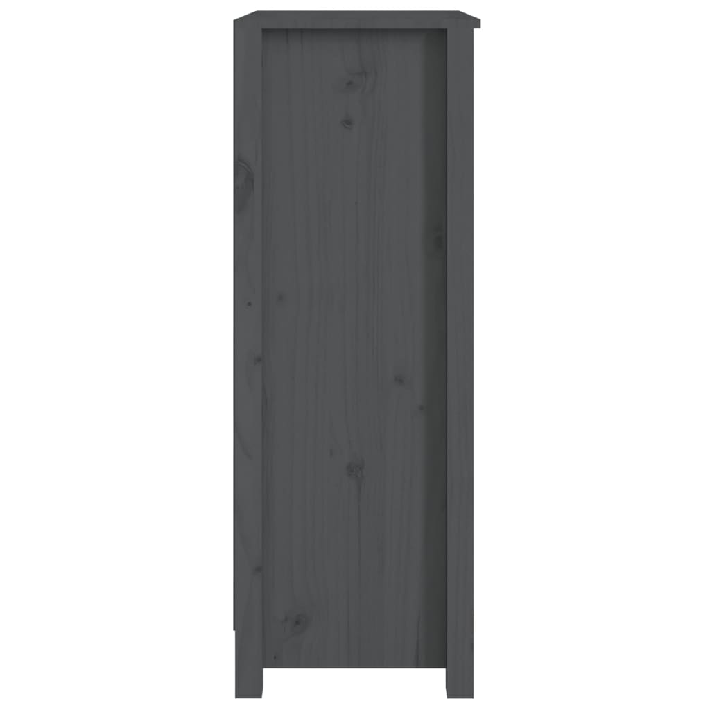 vidaXL Book Cabinet Grey 50x35x97 cm Solid Wood Pine
