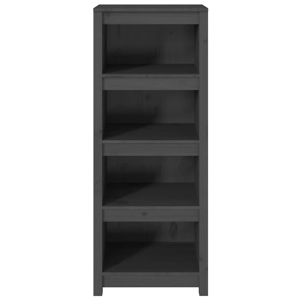 vidaXL Book Cabinet Grey 50x35x125,5 cm Solid Wood Pine