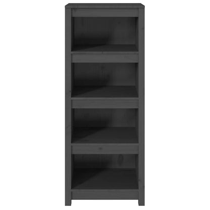 vidaXL Book Cabinet Grey 50x35x125,5 cm Solid Wood Pine