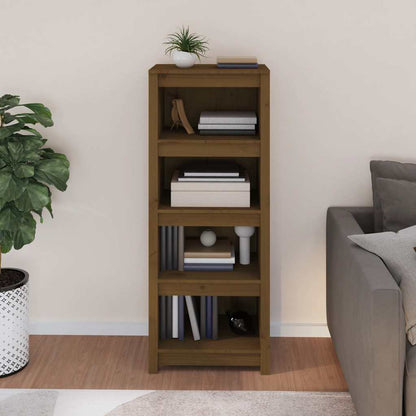 vidaXL Book Cabinet Honey Brown 50x35x125,5 cm Solid Wood Pine